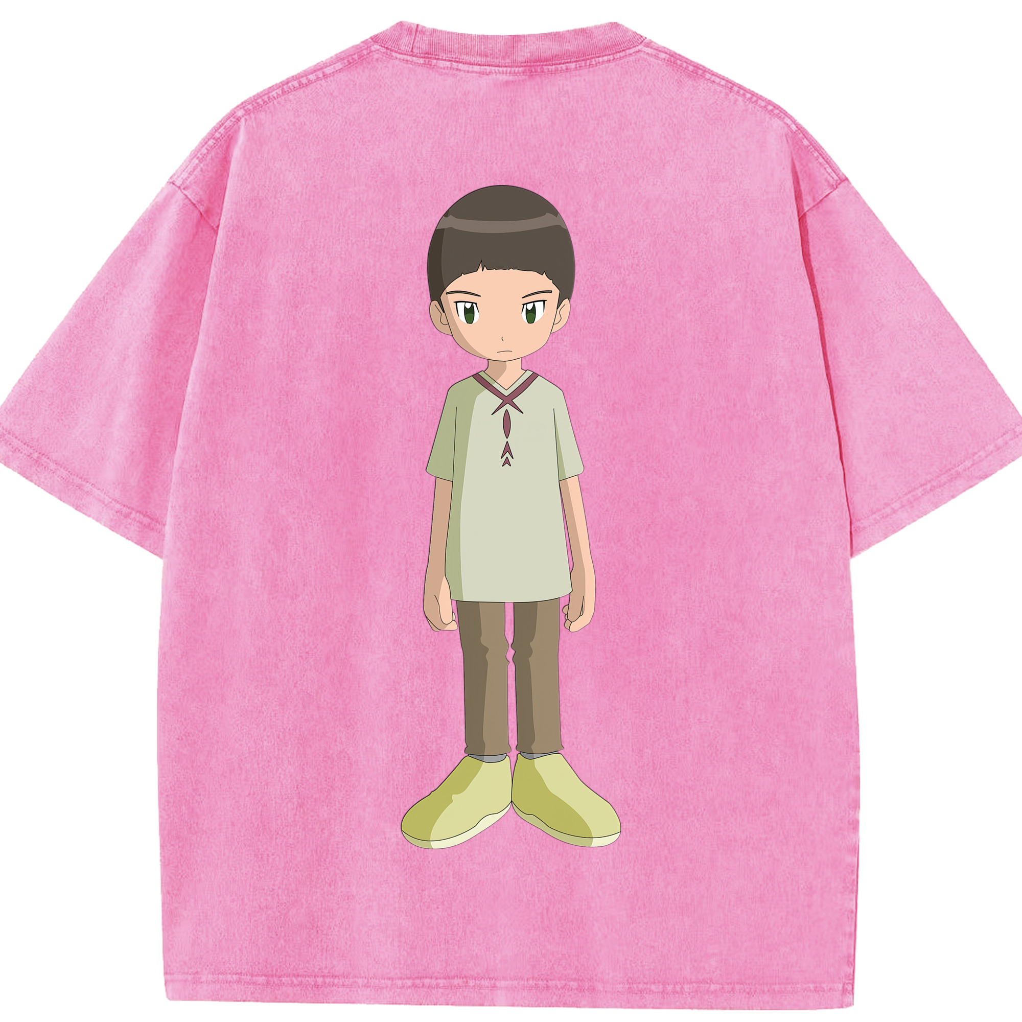 （画像用） Digimon デジタルモンスター/デジモン 綿100% ヴィンテージ風 半袖Tシャツ（背面プリント）